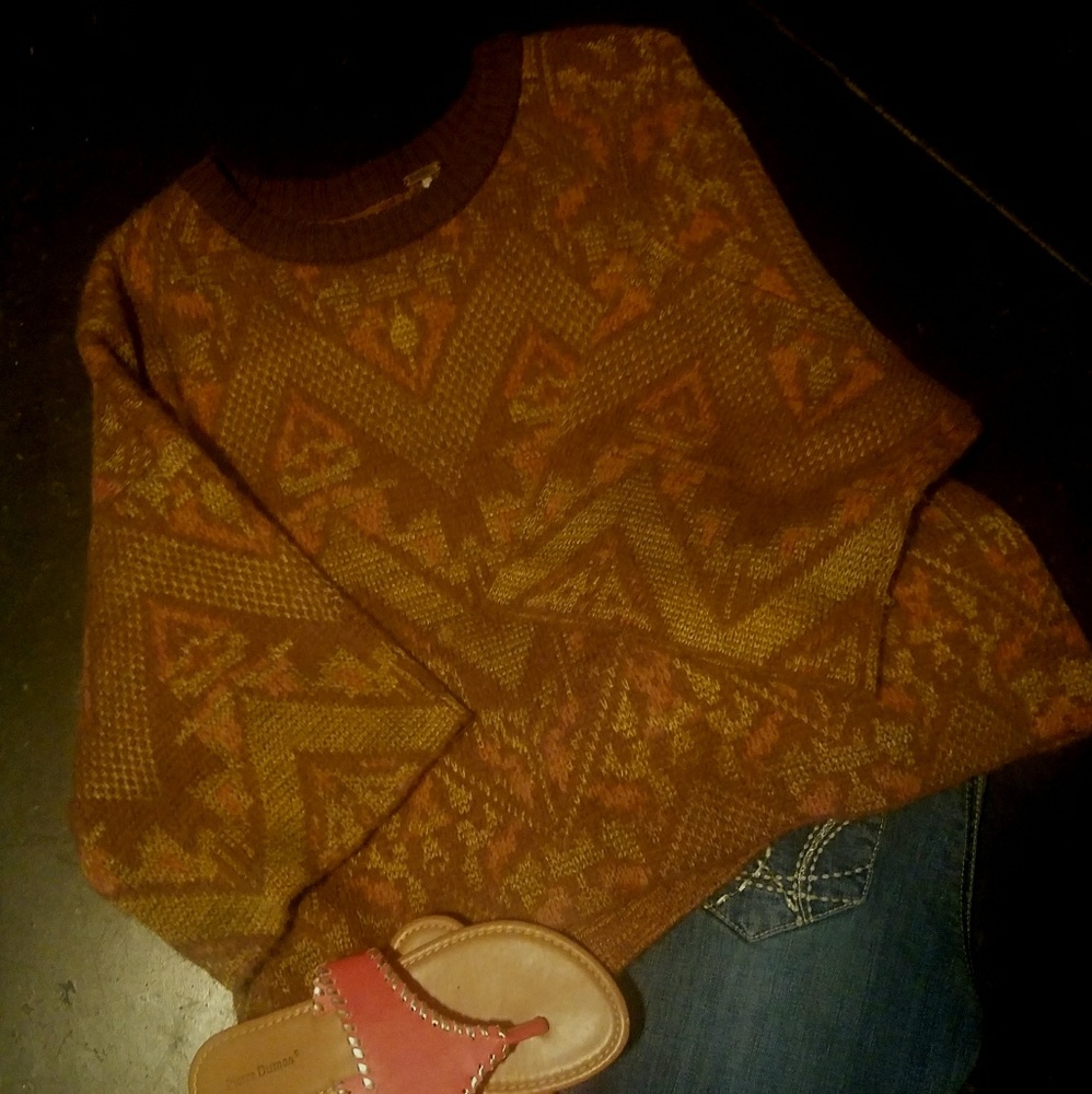 FREE PEOPLE sweater Cropped Bell Sleeve lg